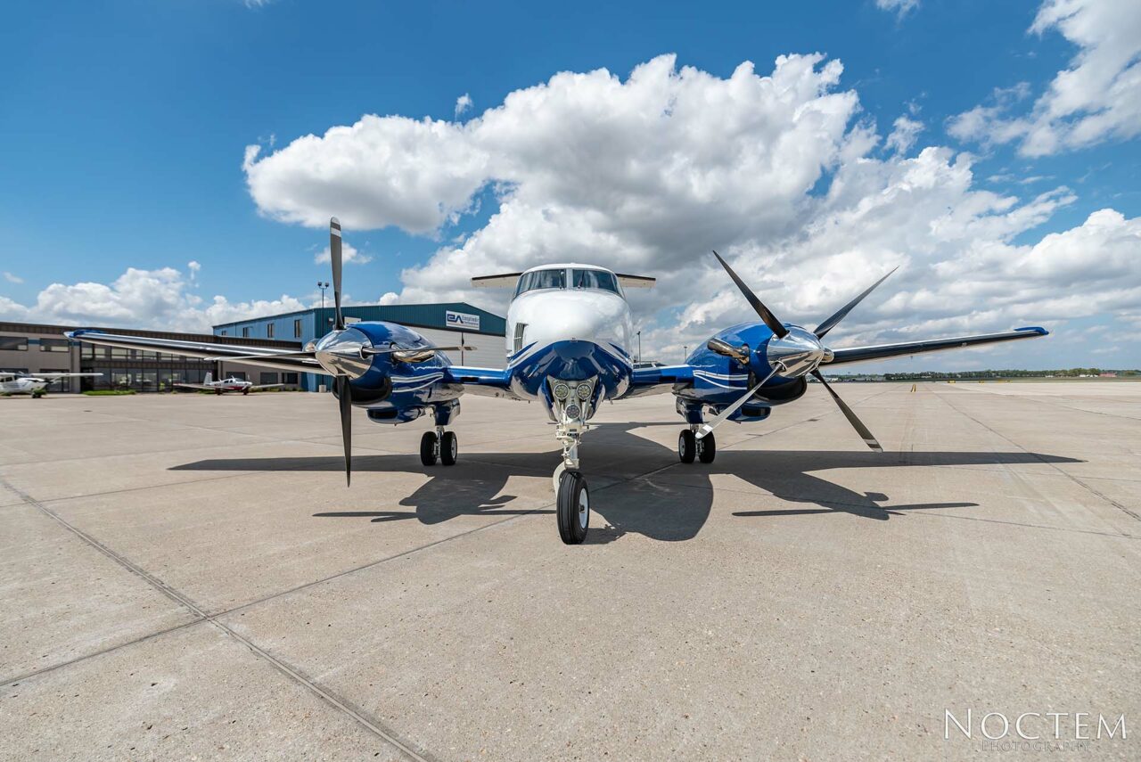 Outside front view of King Air E90